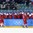 GANGNEUNG, SOUTH KOREA - FEBRUARY 21: The Czech Republic's Jan Kovar #43 and Vojtech Mozik #65 celebrate at the bench after a first period goal by Jan Kolar #29 (not shown) against the U.S. during quarterfinal round action at the PyeongChang 2018 Olympic Winter Games. (Photo by Andre Ringuette/HHOF-IIHF Images)

